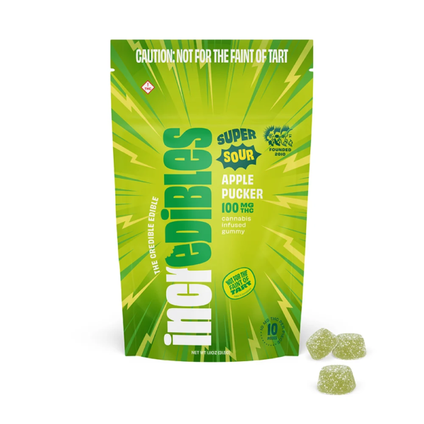 SUPER SOUR APPLE PUCKER 100MG 10 PACK HYBRID